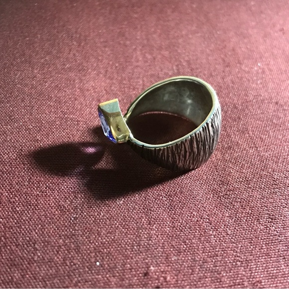 Sterling Silver 14K YG Tanzanite Ring Size 6.5 - Picture 11 of 15